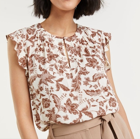 Tops - Henley collared blouse